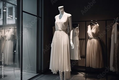 Luxurious Apparel and Fashionably Merchandised in a Contemporary Mannequin-Filled Closet - Branding a Female Lifestyle for Every Occasion, Generative AI