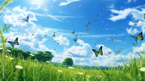 butterflies on the meadow