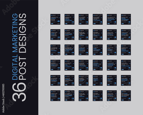 36 Digital business marketing banner for social media post template, We are digital marketing experts, and We find new ways to market you digitally, Your business needs attention