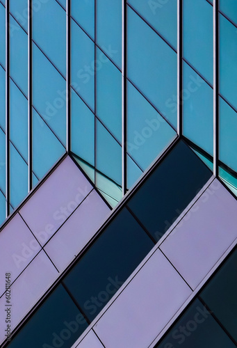 blue glass wall