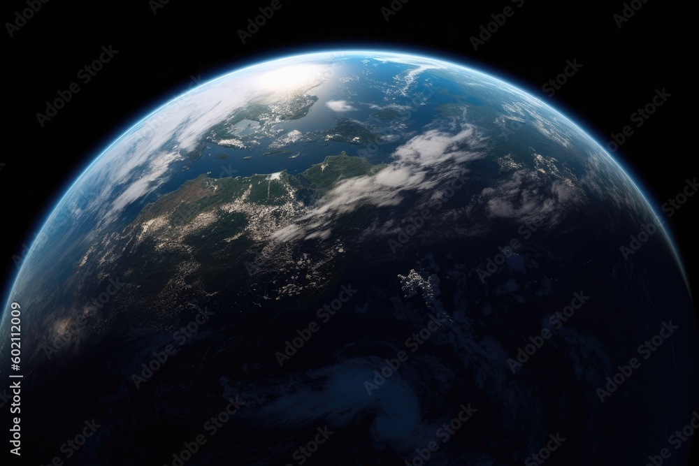 A breathtaking view of planet Earth from outer space A breathtaking view of planet Earth from outer space