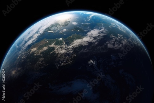 A breathtaking view of planet Earth from outer space