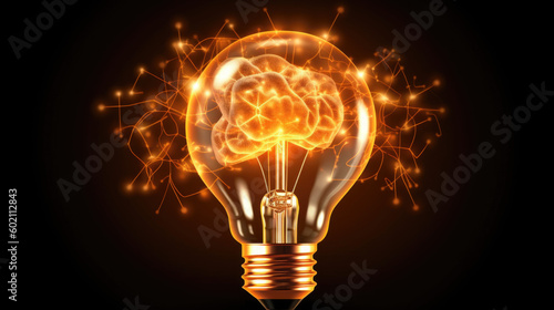 Light bulb and smart brain inside and network connection