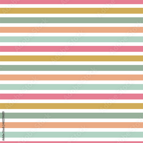 Wallpaper Mural Multicoloured horizontal stripes vector seamless pattern. Colourful Lines abstract background. Geometrical surface design.  Torontodigital.ca