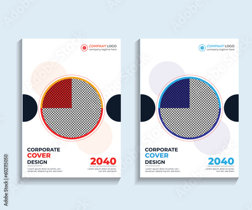 Vector layout of A4 cover mockups design templates for brochure, flyer layout, booklet, cover design, book, brochure cover. photo