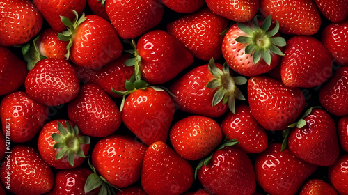 Obraz na płótnie Background image of strawberries, top view. w salonie