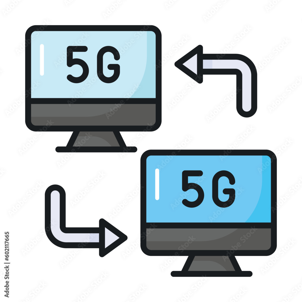 Check this carefully crafted 5G network icon in trendy style, premium vecto Check this carefully crafted 5G network icon in trendy style, premium vecto