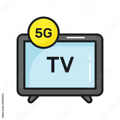Beautifully designed vector of smart tv in trendy style, editable icon