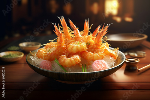 shrimp and seafood. Generative Ai. 