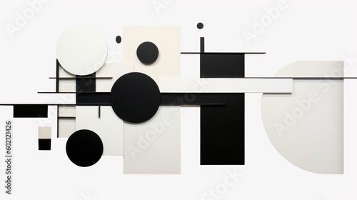 White Suprematism Artwork - Generative AI Rendered Stock Photo photo