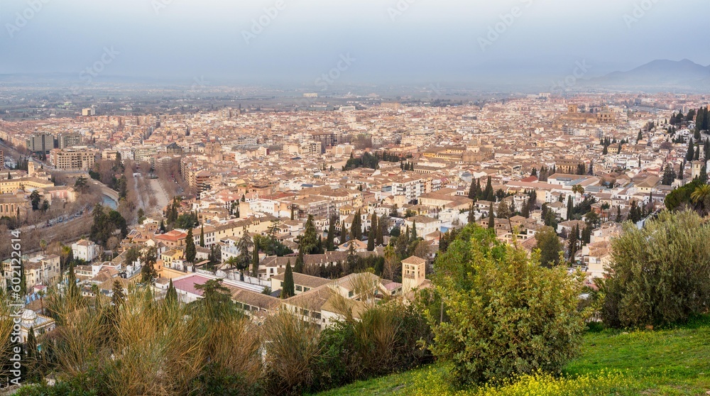Granada city views near Alhambra, Spain