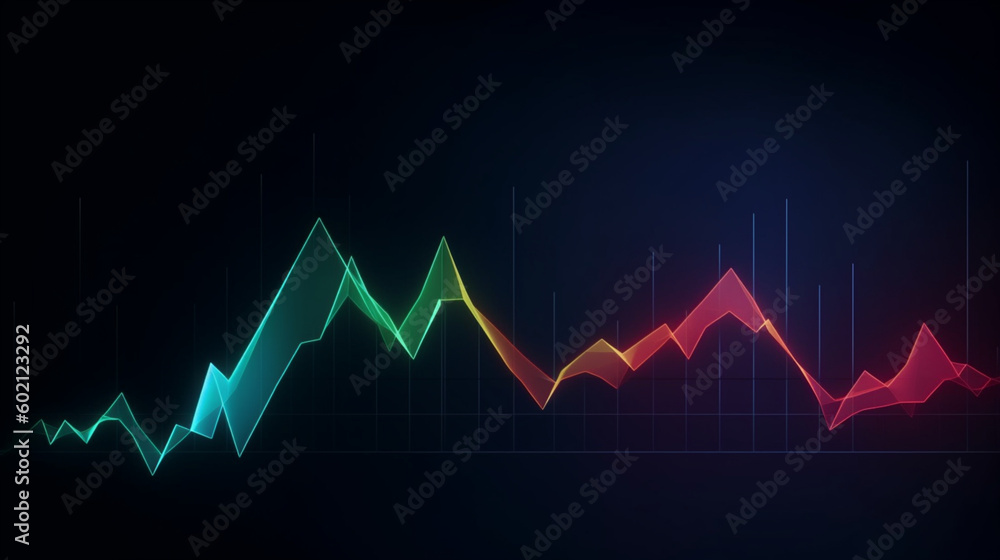 Graphs without data for presentations. Company, market, variable and ascending graphs. Colorful and minimalist graphics. Image generated by AI.
