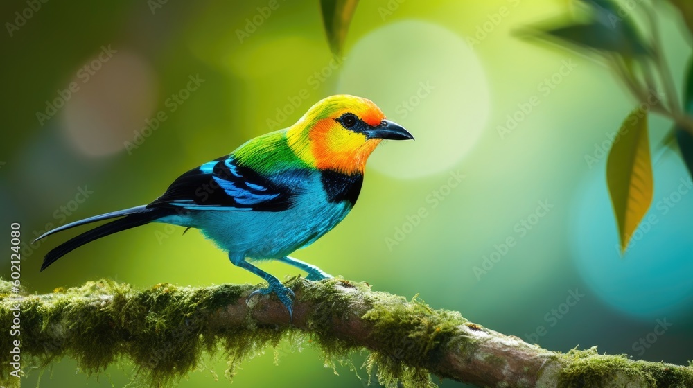 Obraz premium Paradise Tanager. Generative AI