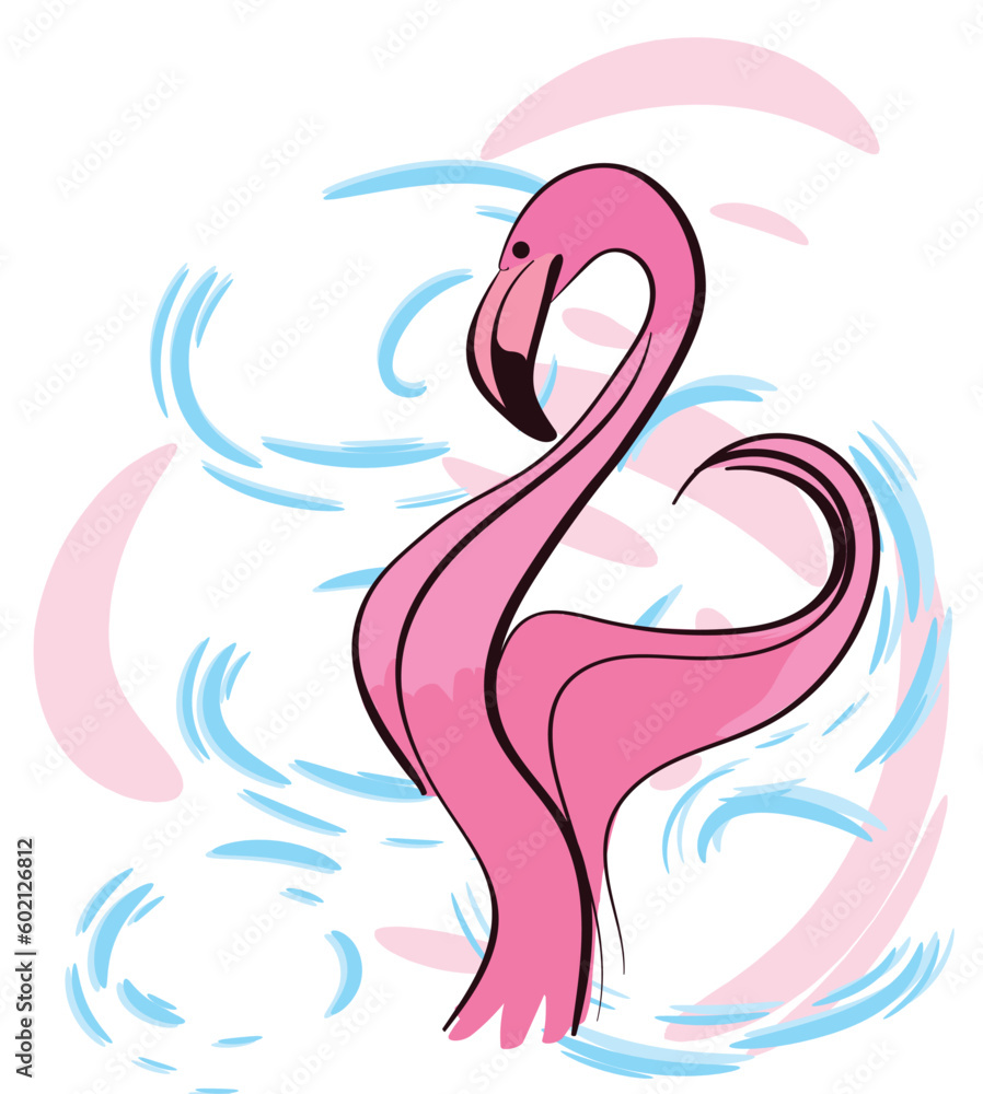 Fototapeta premium flamingo illustration