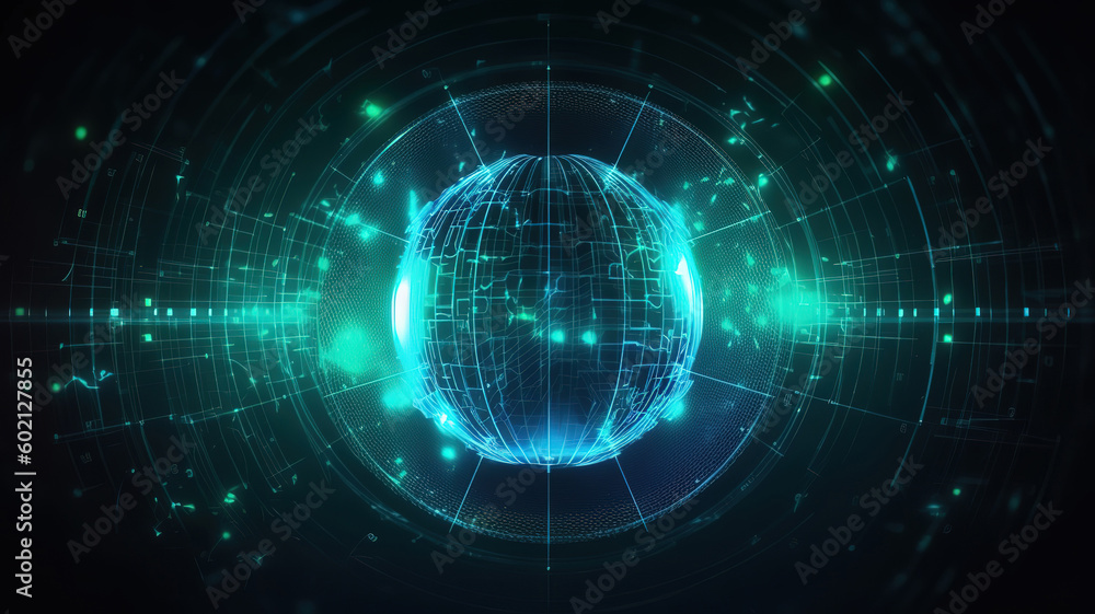 Cyber security and global communication concept. Generative ai Cyber security and global communication concept. Generative ai