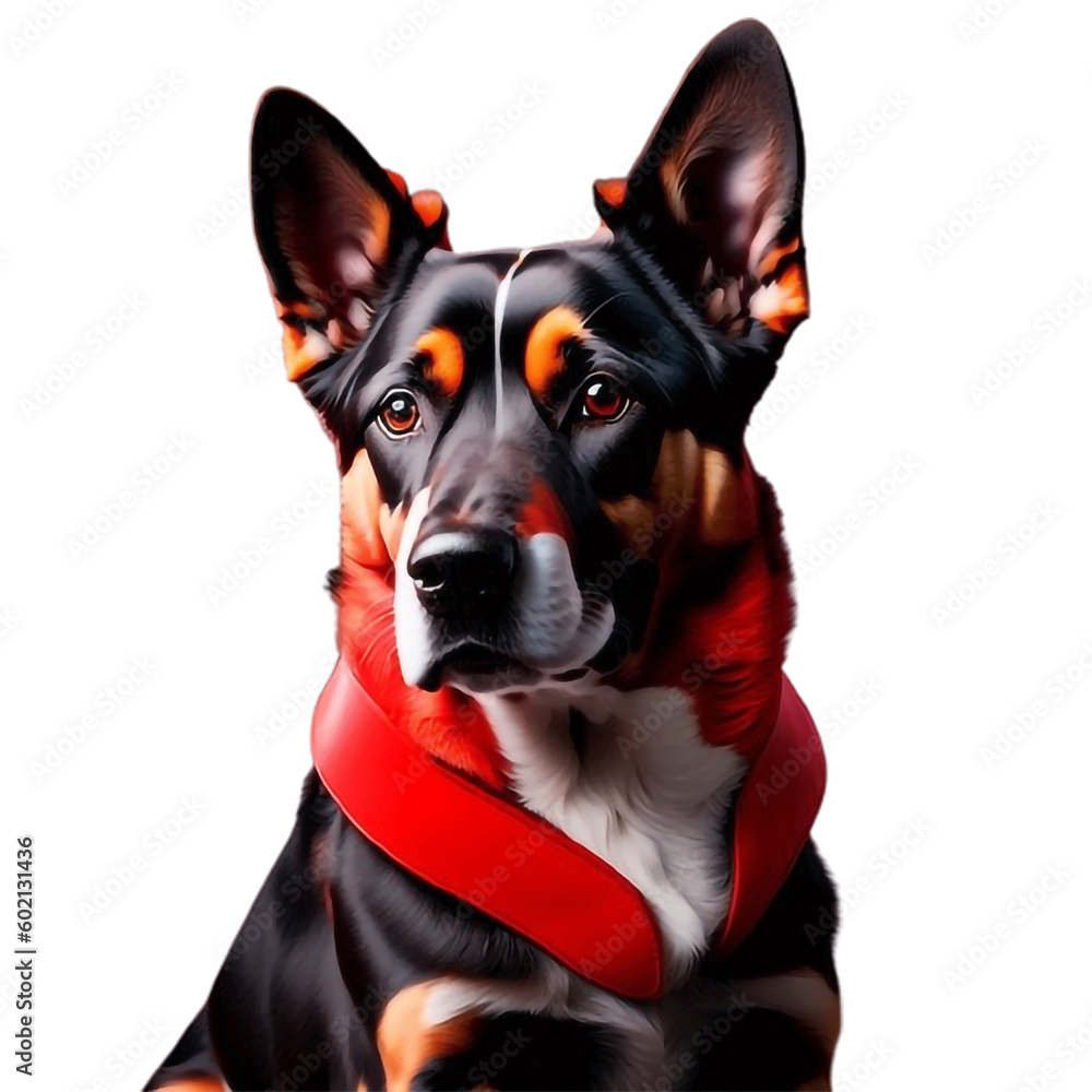 Attractive mix color puppy PNG dog