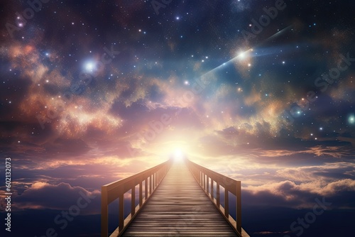 A Celestial Path of Faith  A Heavenly Journey of Hope and Knowing Yourself. Generative AI