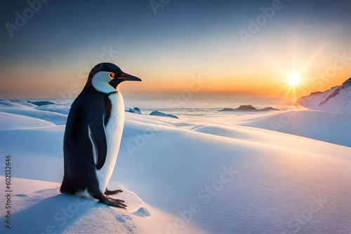penguin on the beach