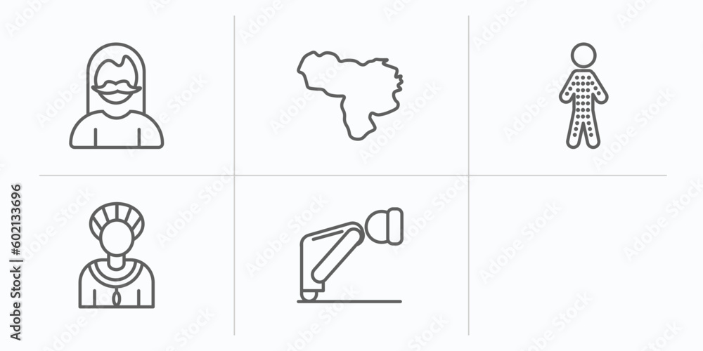 people outline icons set. thin line icons such as bearded woman, venezuelan, hairy, amazonian, sexual harassment, ruku vector. people outline icons set. thin line icons such as bearded woman, venezuelan, hairy, amazonian, sexual harassment, ruku vector.