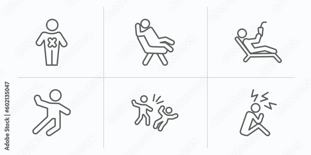 feelings outline icons set. thin line icons such as terrible human, comfortable human, relaxed human, excited bad stressed vector. feelings outline icons set. thin line icons such as terrible human, comfortable human, relaxed human, excited bad stressed vector.