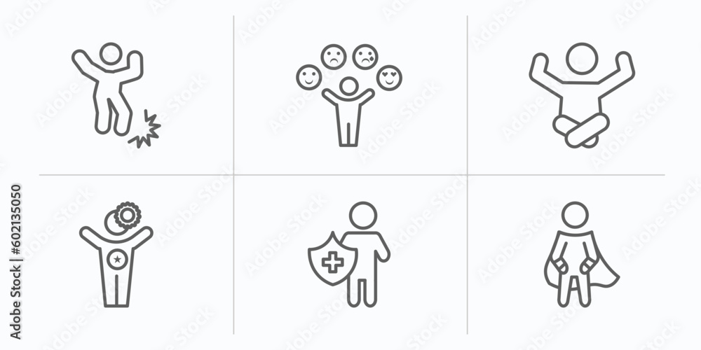 feelings outline icons set. thin line icons such as pissed off human, emotional human, relieved human, better safe super vector. feelings outline icons set. thin line icons such as pissed off human, emotional human, relieved human, better safe super vector.
