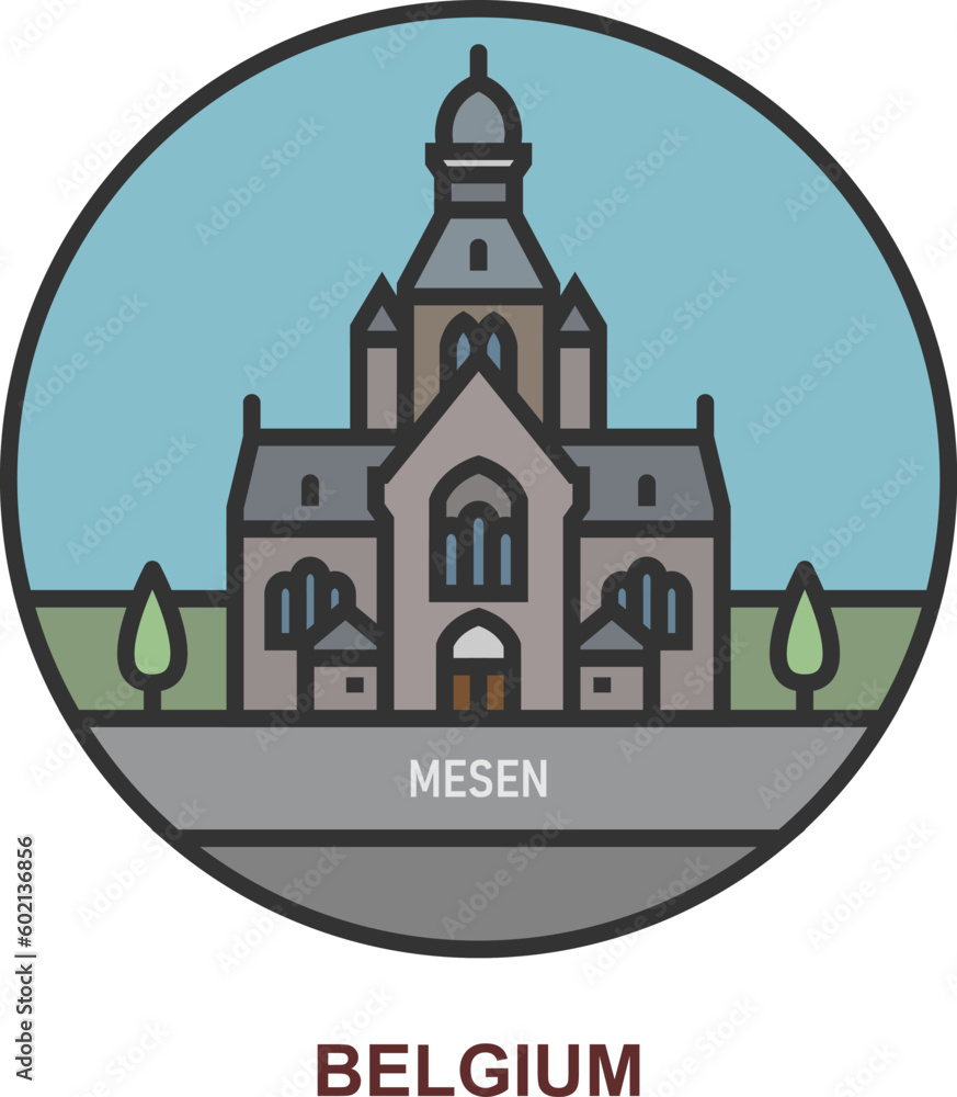 Mesen. Cities and towns in Belgium