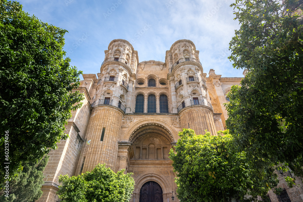 Malaga Cathedral East Facade - Malaga, Andalusia, Spain