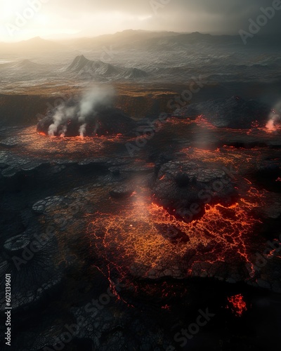 "Flujo Incandescente: Los impresionantes ríos de lava en pleno esplendor"