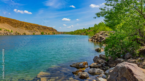 Canyon, lake, rocks, landscape.