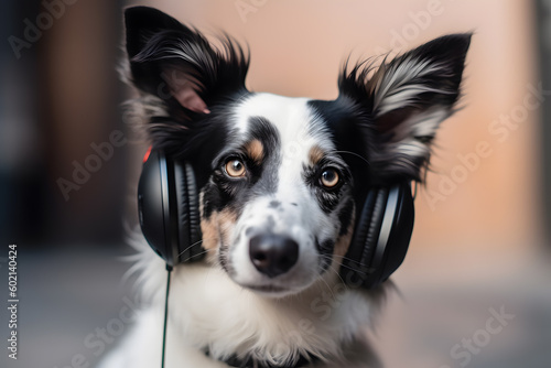 Dog listening to music, Generative AI