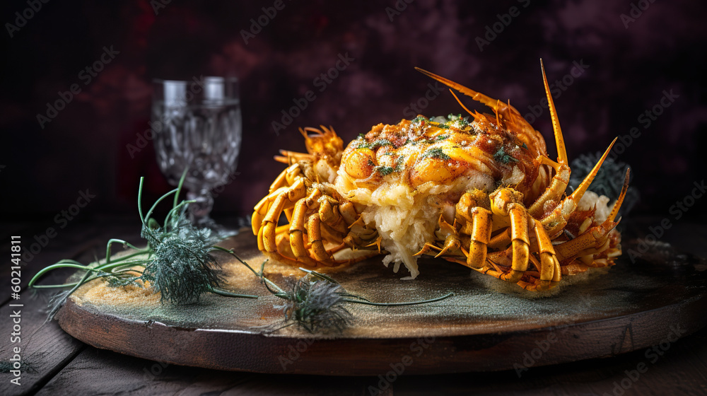 A succulent crab or a garnish on a gourmet lobster bisque. A cooked