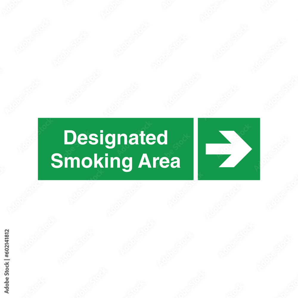 Designated Smoking Area Sign Vector Template Designated Smoking Area Sign Vector Template