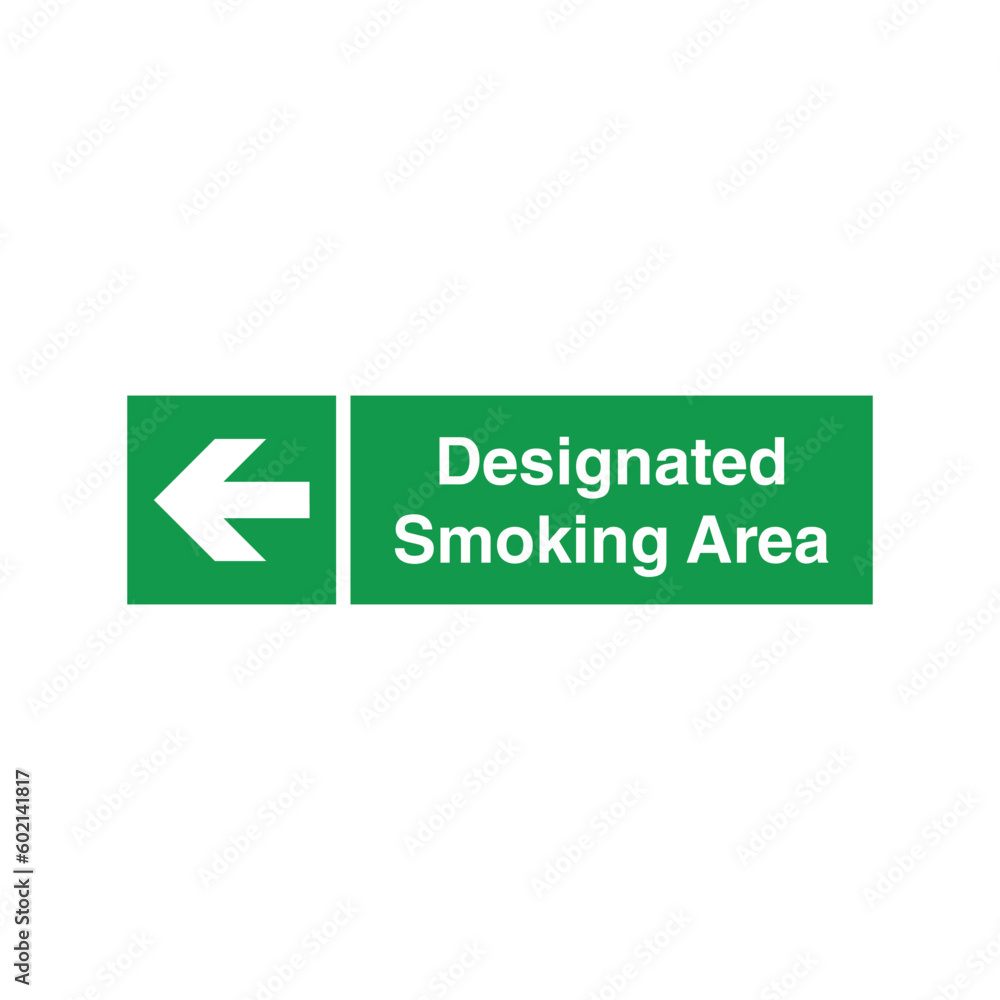 Designated Smoking Area Sign Vector Template Designated Smoking Area Sign Vector Template
