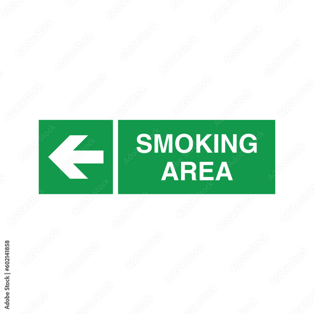 Designated Smoking Area Sign Vector Template Designated Smoking Area Sign Vector Template