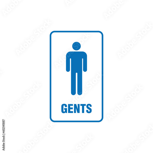 Toilet Restroom Sign Placard Vector Template