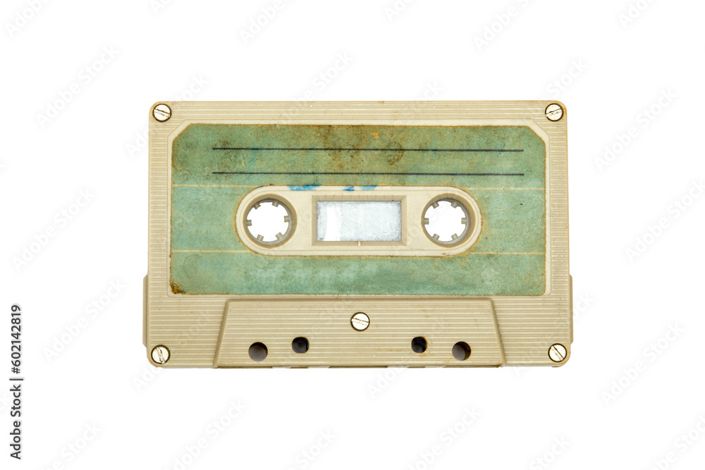 Fototapeta premium Vintage audio cassette isolated on transparent background