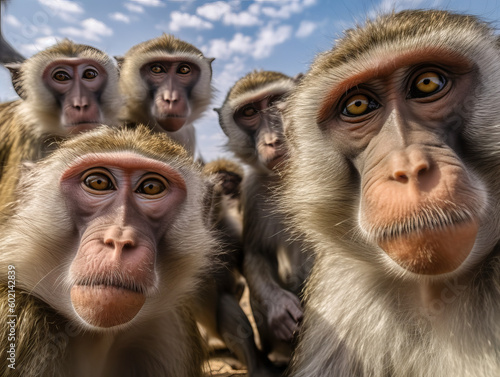 Monkey selfie in generative ai © karenfoleyphoto