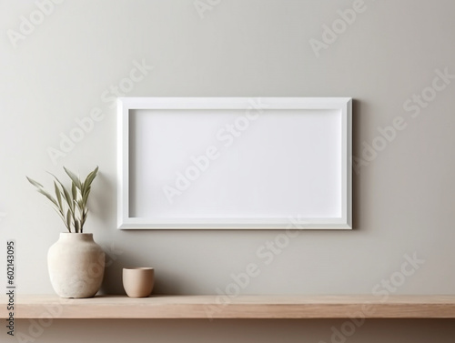 empty frame without photo  home interior