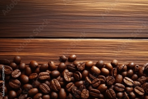 Cup of coffee with smoke and coffee beans on burlap sack on old wooden background. Generated by AI