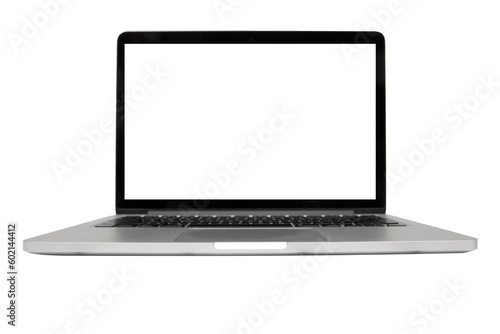 Isolated laptop with empty space on transparent background