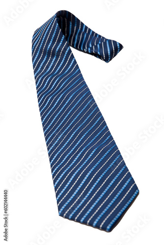 Striped necktie isolated on transparent background
