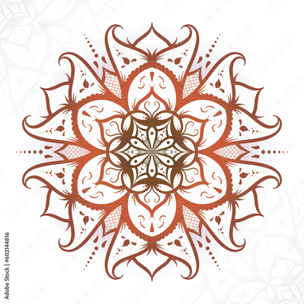 Vector drawing of abstract background abstract mandala flower. Gradient colorful ornaments Vector drawing of abstract background abstract mandala flower. Gradient colorful ornaments