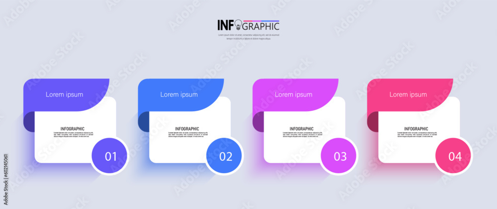 Four steps business infographics template
