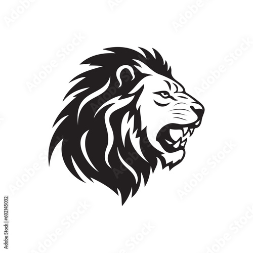 lion head silhouette © vishal