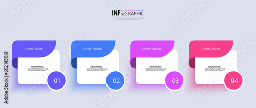 Four steps business infographics template 