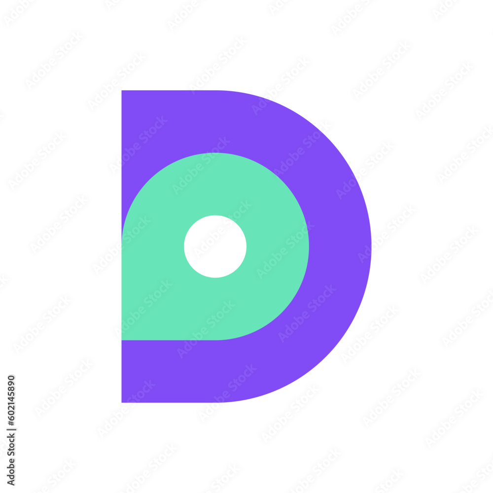 Letter D pin location logo design Letter D pin location logo design