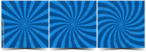 3 in 1. Retro blue circus background poster in vector