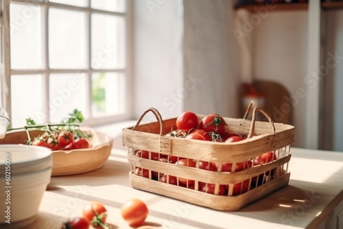 Tomatoes in a basket