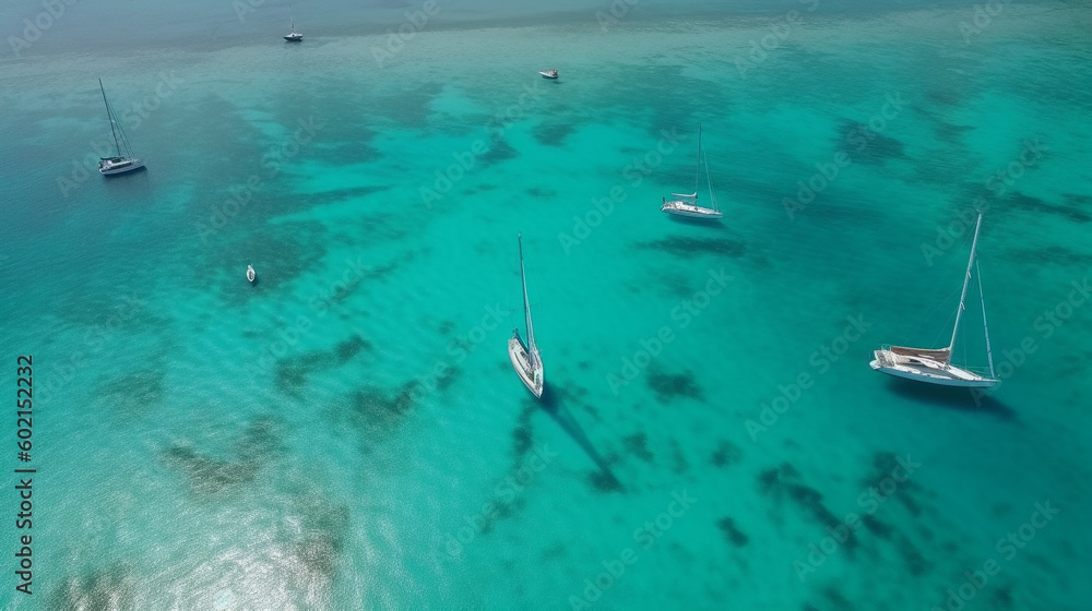 Obraz premium sailboats sailing on a sea 