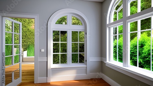 Windowsill Oasis: A View of the Lush Garden Outside photo